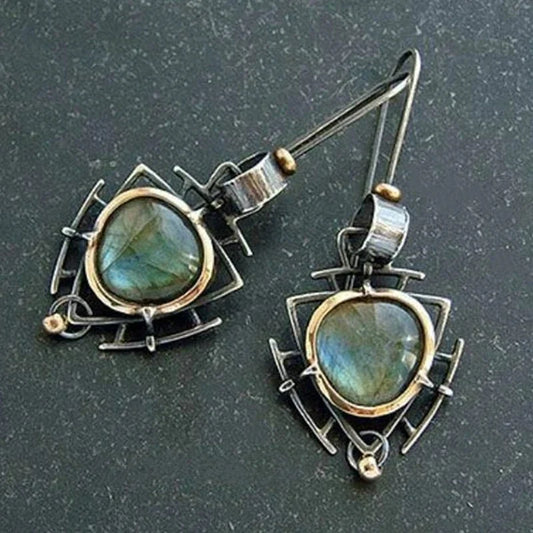 Orecchini vintage in labradorite