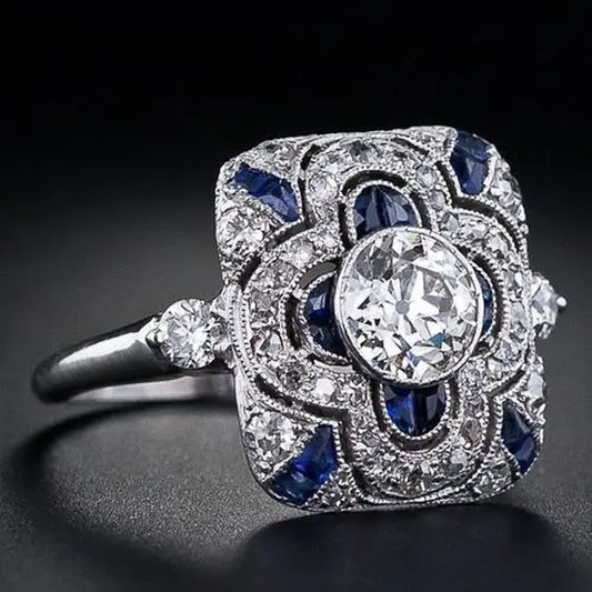 Anello vintage argentato