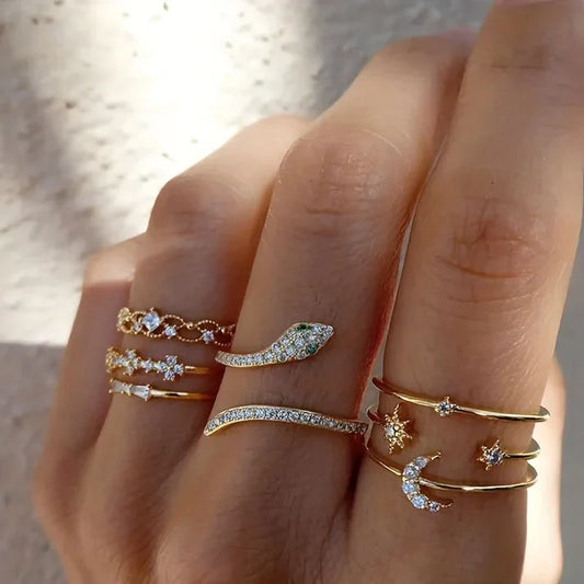 Confezione di anelli luminosi vintage