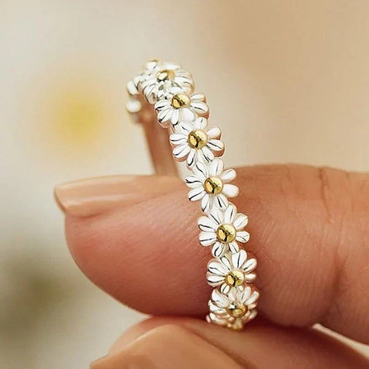 Anello regolabile a margherita