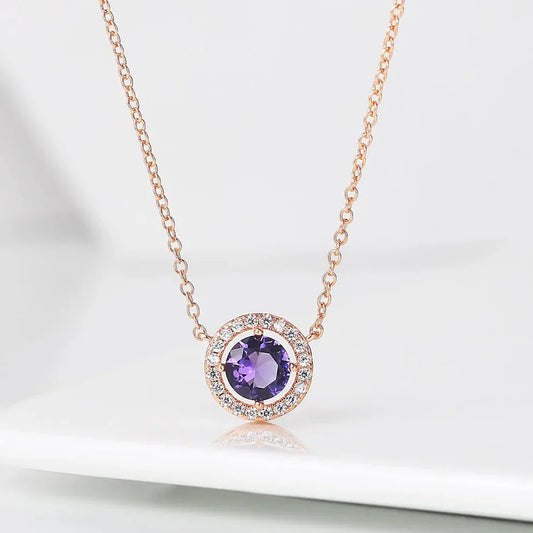 Collana vintage viola scintillante